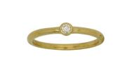 9ct Yellow Gold .05ct Diamond Bezel Set Solitare Ring. TDW .05ct