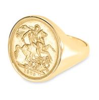 Yellow Gold Sovereign Coin Ring