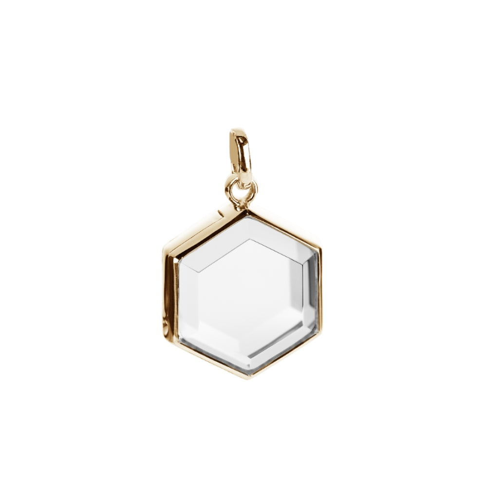 Stow - 9ct Yellow Gold Medium Hexagon Locket