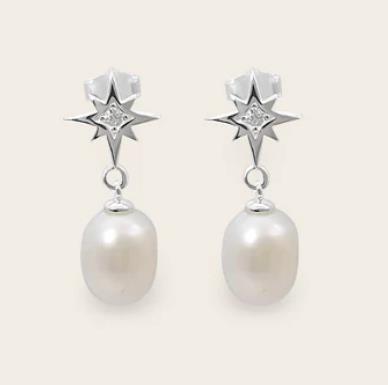 Whistle & Pop - Starkeeper Southern Star Pearl Drop Earrings