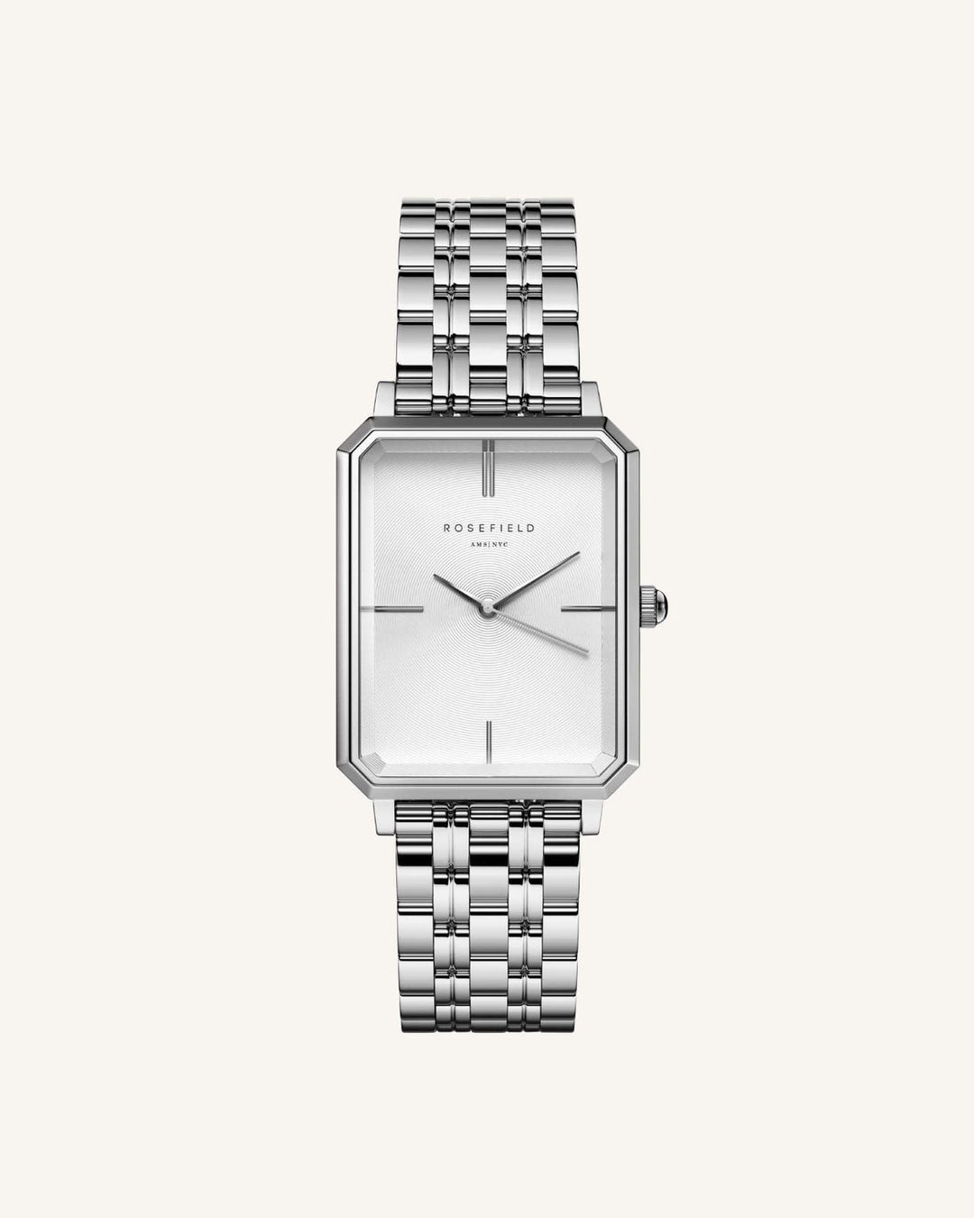Rosefield - The Octagon White Sunray Steel Silver