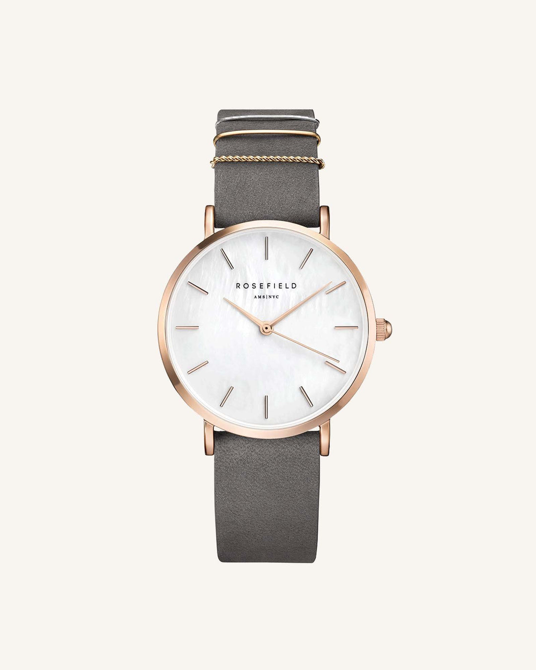Rosefield - The West Village Elephant Grey/Rose Gold Plated