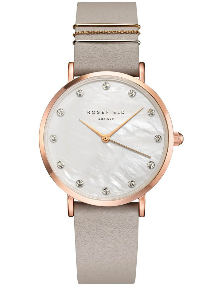 Rosefield - The West Village Gray/Rose Gold/Crystal
