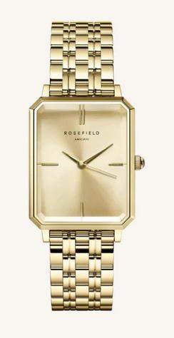 Rosefield - Octagon Champagne Dial Gold Plated Bracelet