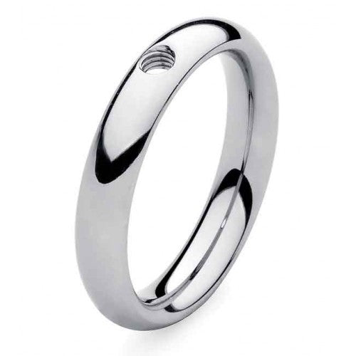 Qudo Famosa Narrow Base Ring - Size 54
