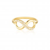 Georgini - Love,Faith & Devotion Forever Infinity Gold Plated Ring - Size 7