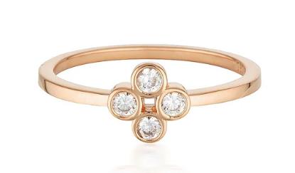 Georgini - Stellar Lights Rose Gold Plated Twinkle Ring - Size 8