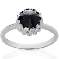 Meadowlark - Mini Protea Ring - Onyx