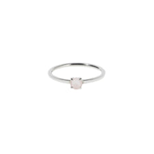 Meadowlark - Micro Round Ring - Rose Quartz