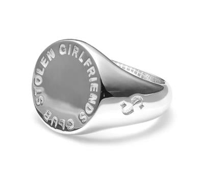 Stolen Girlfriends Club - Text Logo Sovereign Ring - Size V