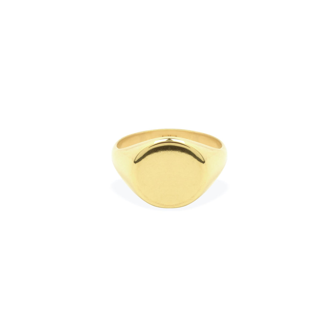 Caja - Romee Signet Ring Gold Plated Size 7