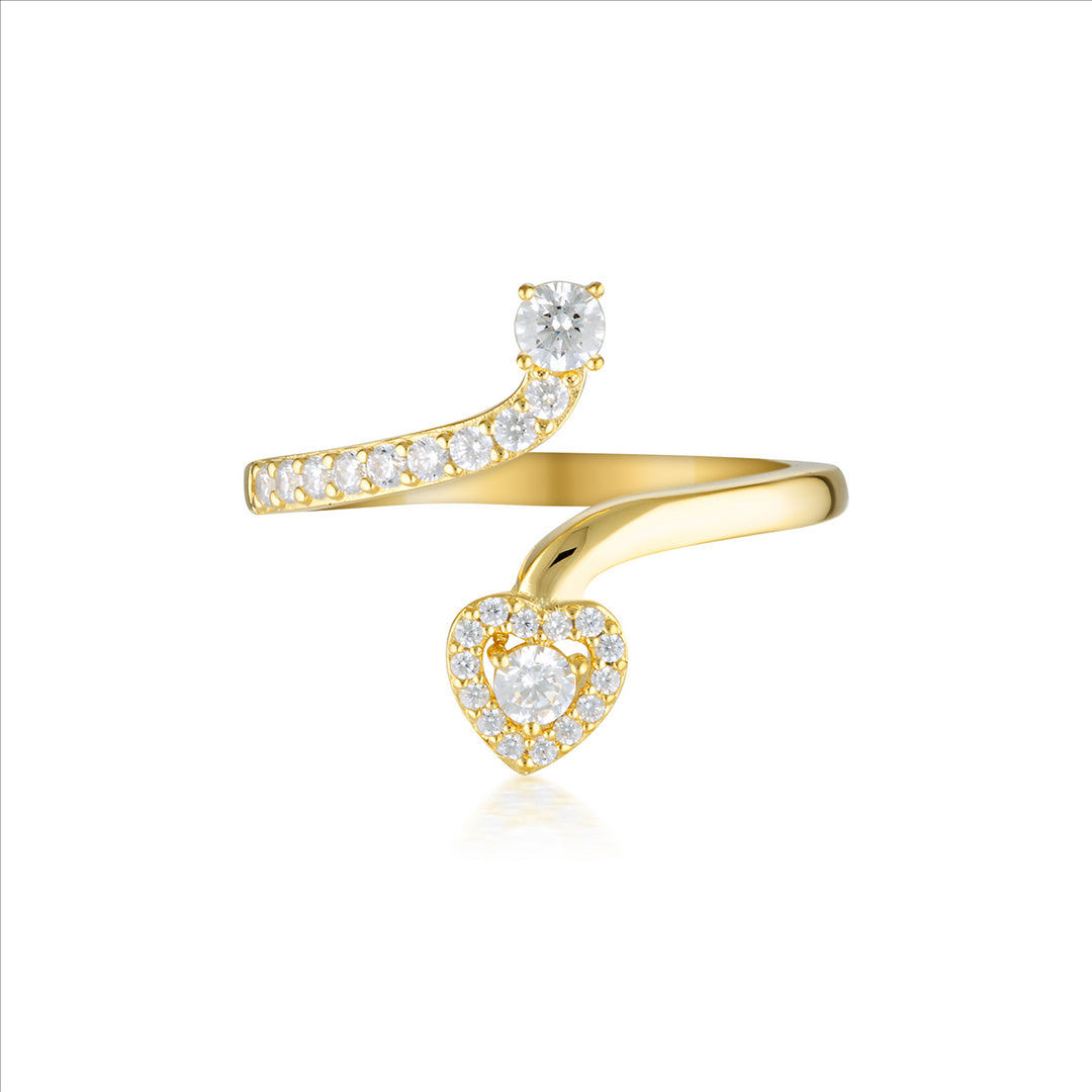 Georgini - Signature Sealed With A Kiss Ring - Gold Plated - Size 8
