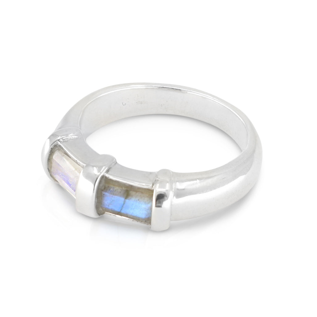 Tonimay - Zoey Moonstone And Labradorite Silver Ring - Size 7