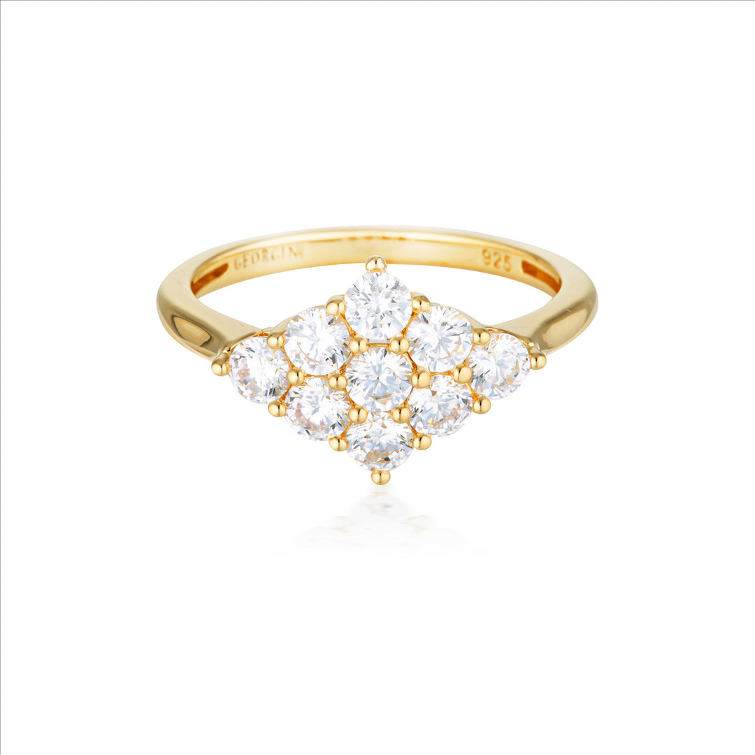 Georgini - Rock Star Glam Ring - Gold Plated - Size 8