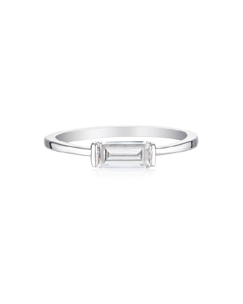 Georgini - Ada Baguette Ring Silver - Size 6