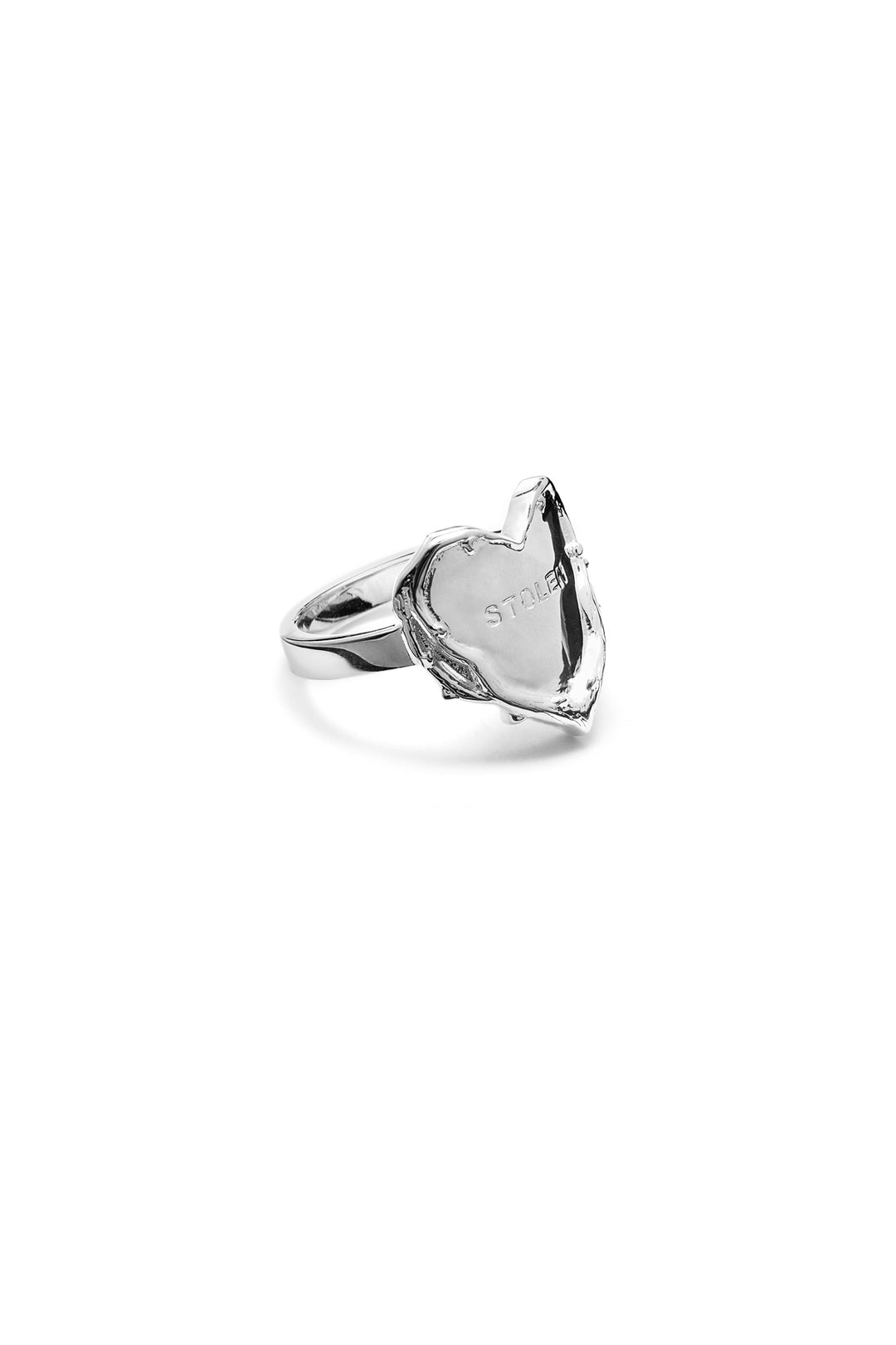 Stolen Girlfriends Club - Thorned Heart Ring - Stg Silver - Size Q