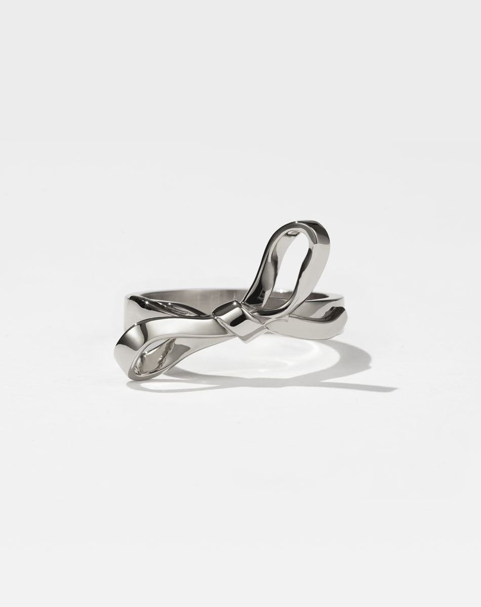 Meadowlark - Bow Ring - Sterling Silver - Size 7.5