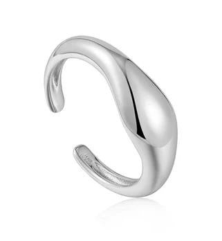 Ania Haie - Silver Wave Adjustable Ring