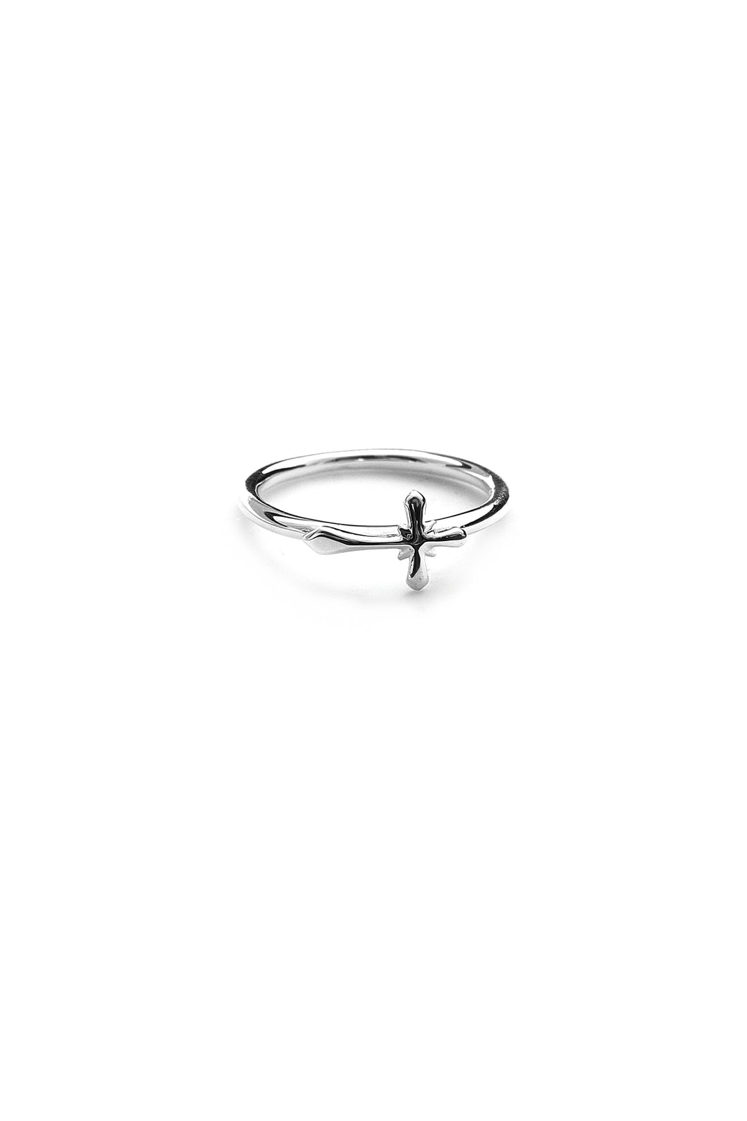 Stolen Girlfriends Club - Micro Gothic Cross Ring - Size T