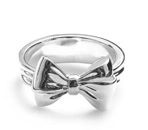 Stolen Girlfriends Club - Twin Bow Ring - Stg Silver - Size N