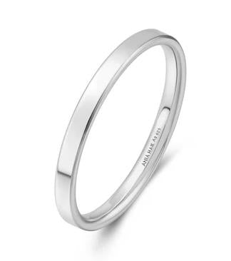 Ania Haie - Silver Smooth Band 2mm - Size 56