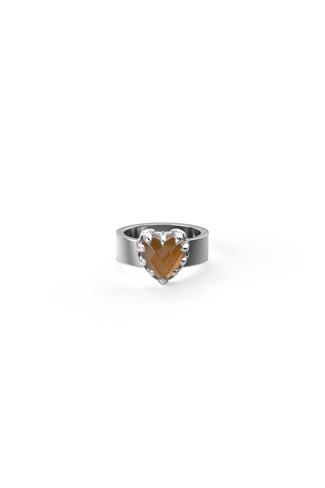 Stolen Girlfriends Club - Love Claw Ring - Stg Silver/Orange Citrine - Size Q
