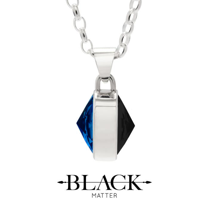 Black Matter - After Midnight Blue/Black Cz Pendant & Chain