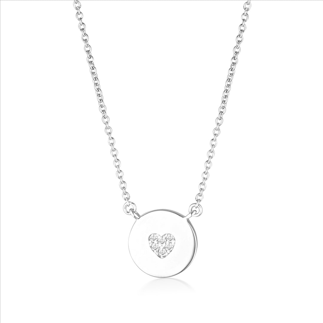 Georgini - Rock Star Heart Disc Necklace - Silver