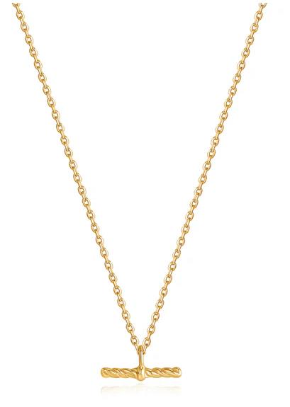Ania Haie - Gold Plated T-Bar Necklace