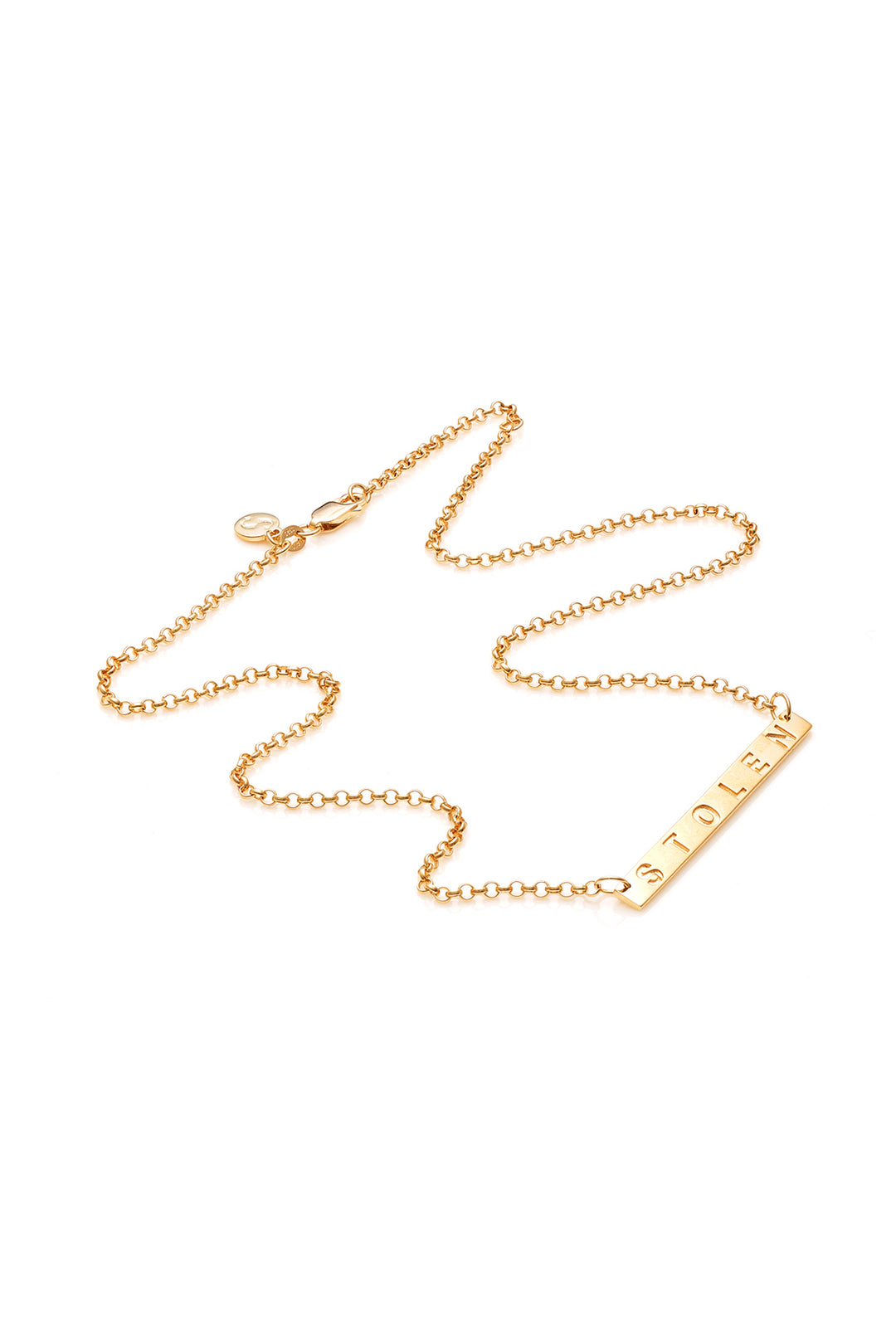 Stolen Girlfriends Club - Plank Necklace - 18ct Yellow Gold Plated