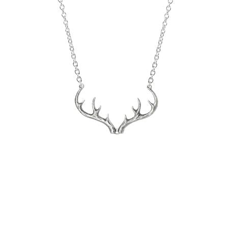 Evolve - Stg Silver Antlers Necklace (Inner Strength)