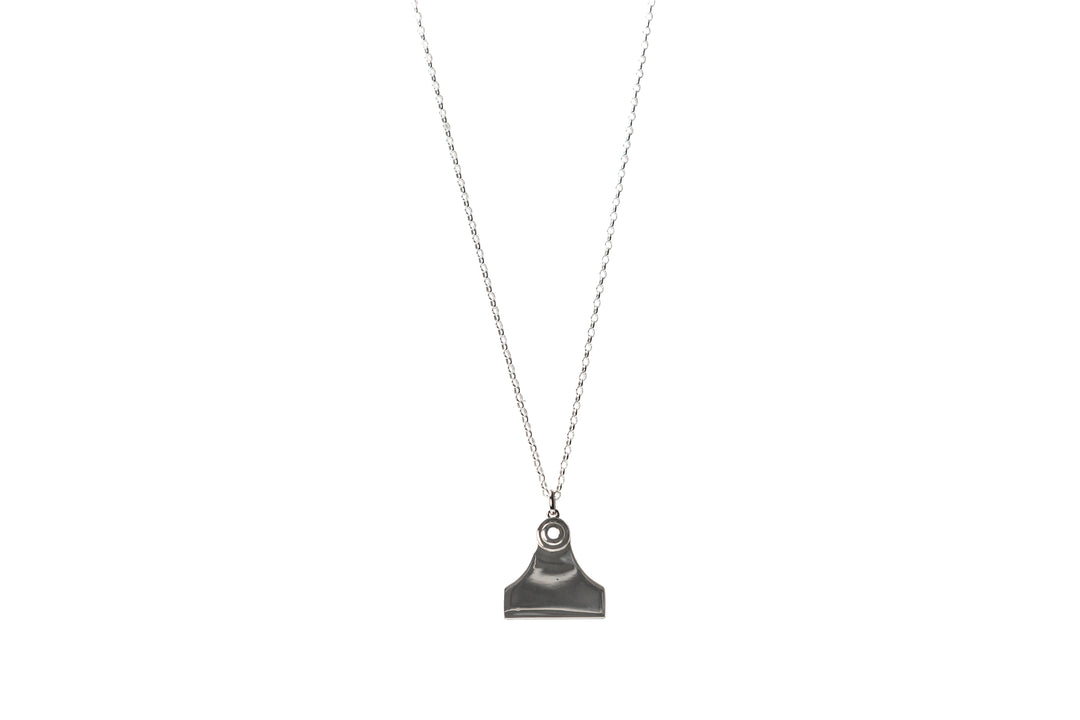 Whistle & Pop - High Country Cattle Tag Necklace - Stg Silver