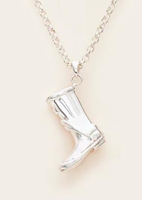 Whistle & Pop High Country Baby Gumboot Necklace - Stg Silver