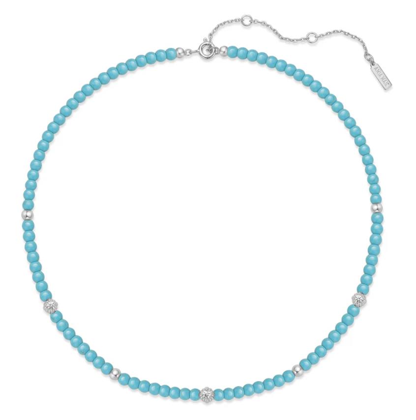 Ania Haie - Silver Lab Created Turquoise Necklace