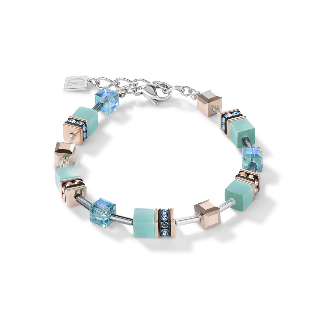 Coeur de Lion Bracelet - Geo Cube Fresh Turquoise