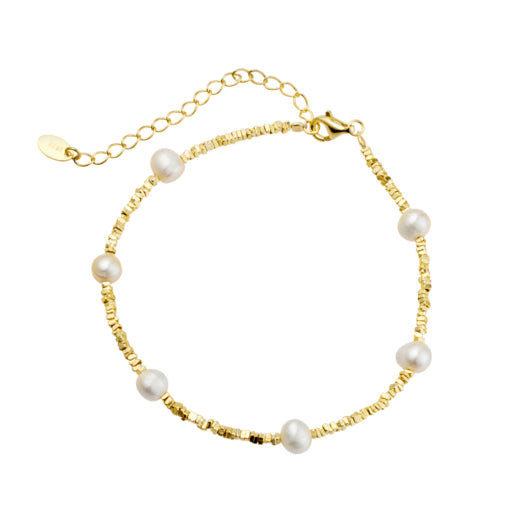 Fresh Water Pearl And Bead Bracelet