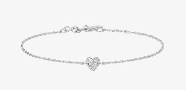 Ania Haie - Silver Sweetheart Pave Bracelet