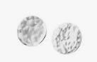 Black Matter - Statement Disc Earrings - Silver
