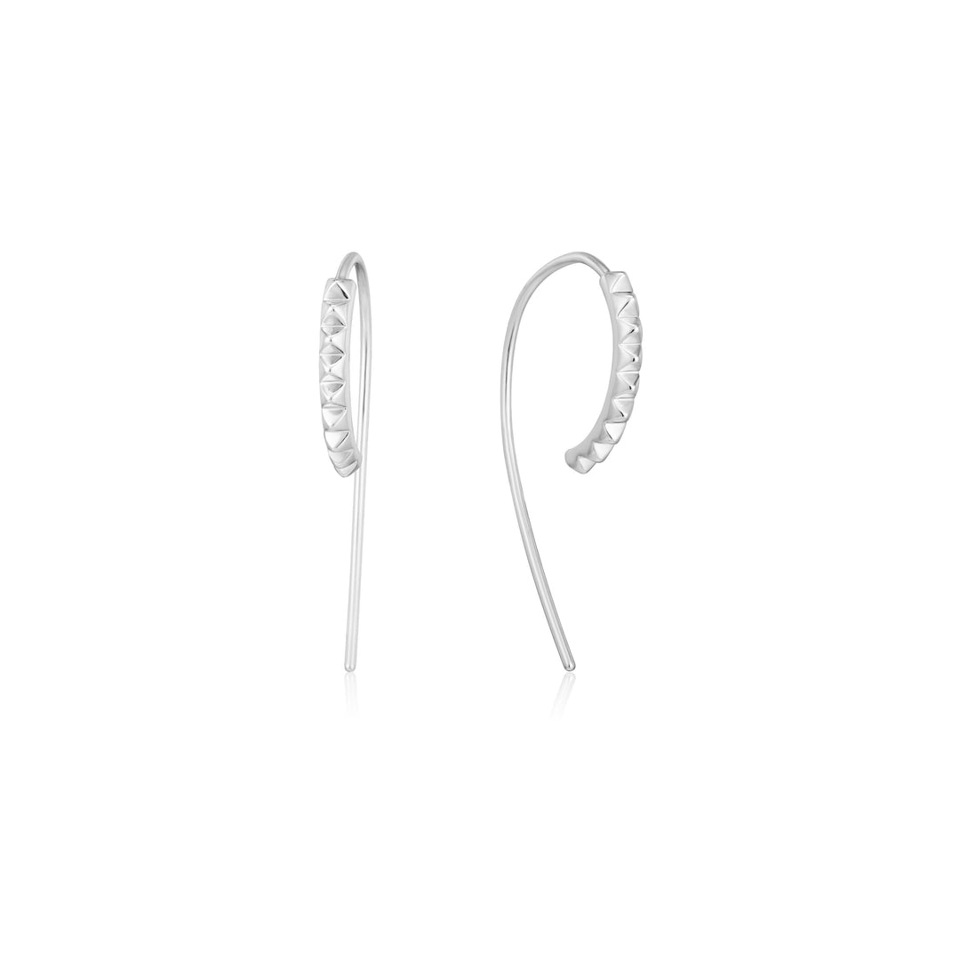 Ania Haie - Silver Spike Solid Drop Earrings