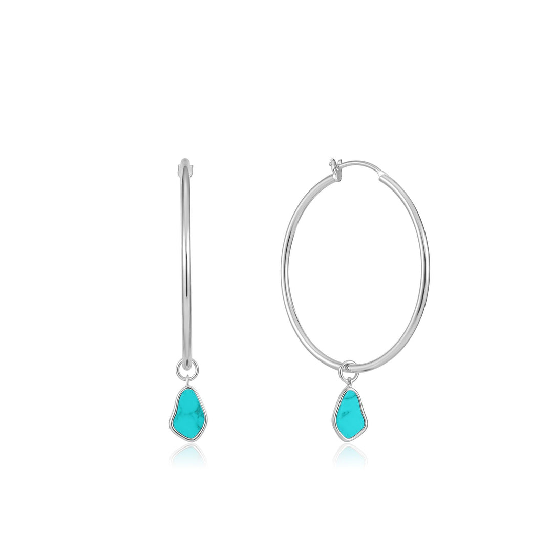 Ania Haie - Tidal Turquoise Drop Hoop Earrings