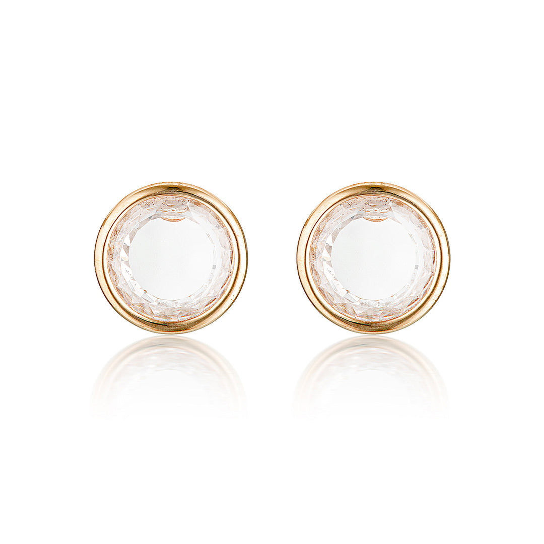 Georgini - Noel Nights Sliced Stone Earrings - Rose Gold Plated