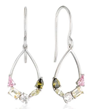 Georgini - Spring Sorbet Confetti Charm Multi Coloured Earrings - Silver