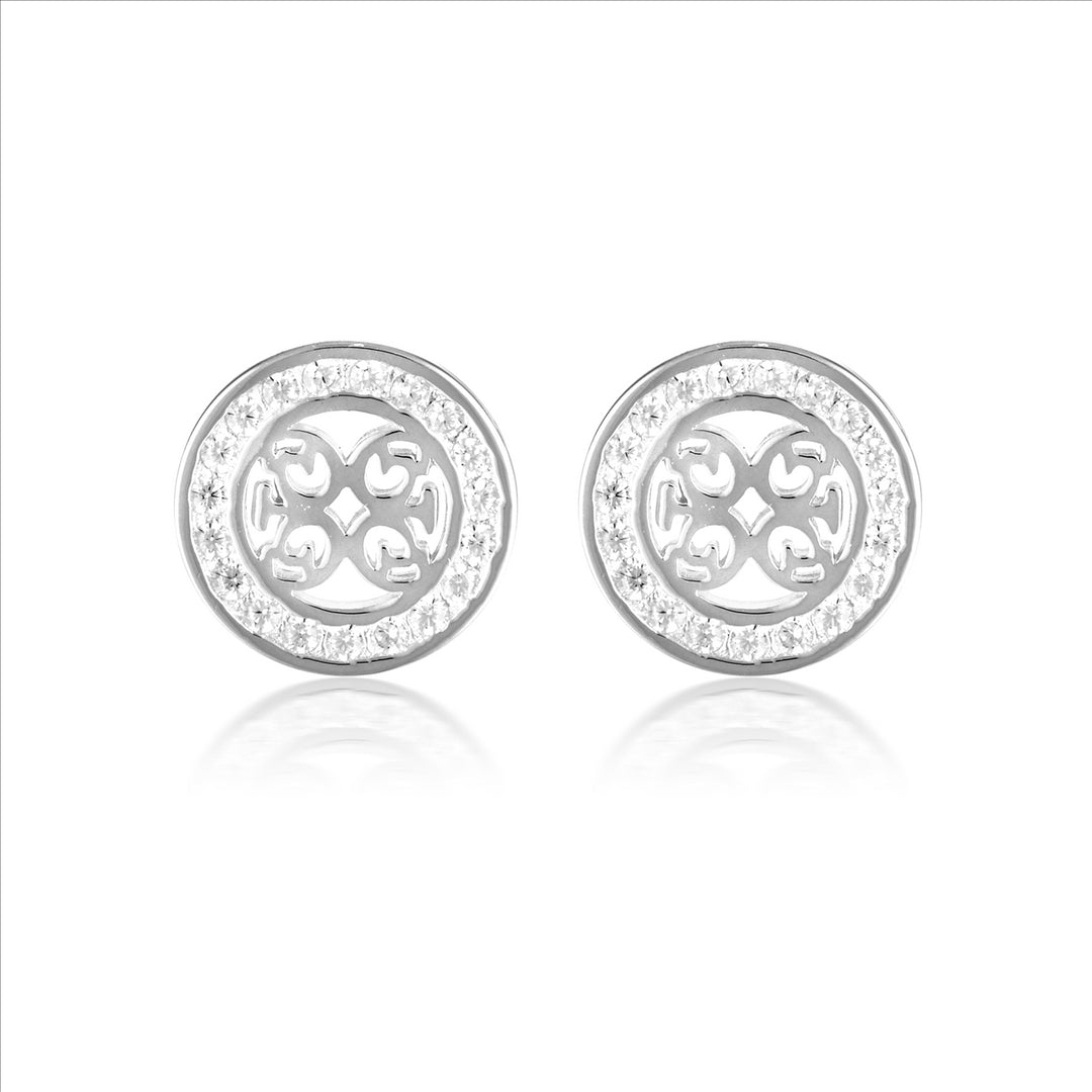 Georgini - Signature Medalion Earrings - Silver