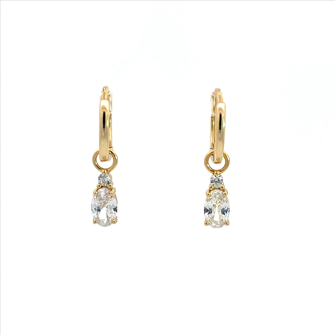 Georgini - A Christmas Journey Baby Oval Earrings - Gold Plated