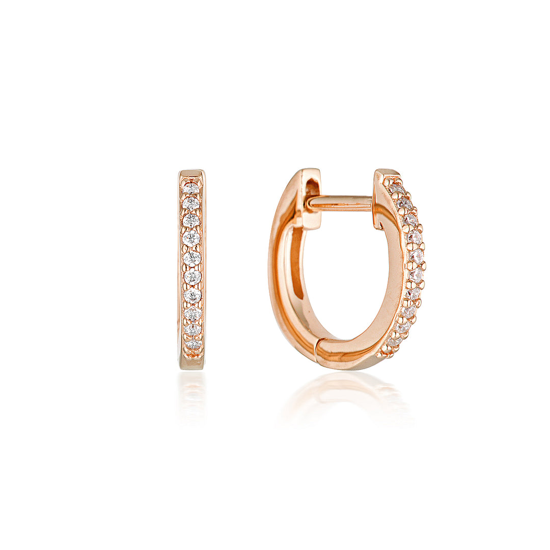 Georgini - Noel Nights Shine Hoop Earrings - Rose Gold Plated