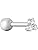 Ania Haie - Silver Trio Sparkle Barbell Single Earring