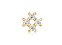 Ania Haie - Gold Plated Sparkle Cross Barbell Single Earring