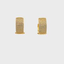 Georgini - Goddess Maeve Pave Hoop Earrings - Gold Plated
