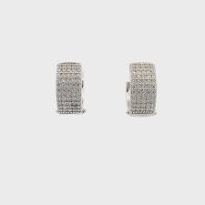 Georgini - Goddess Maeve Pave Hoop Earrings - Silver