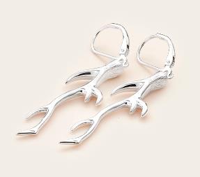 Whistle & Pop - Hunter Gatherer Antler Earrings - Stg Silver